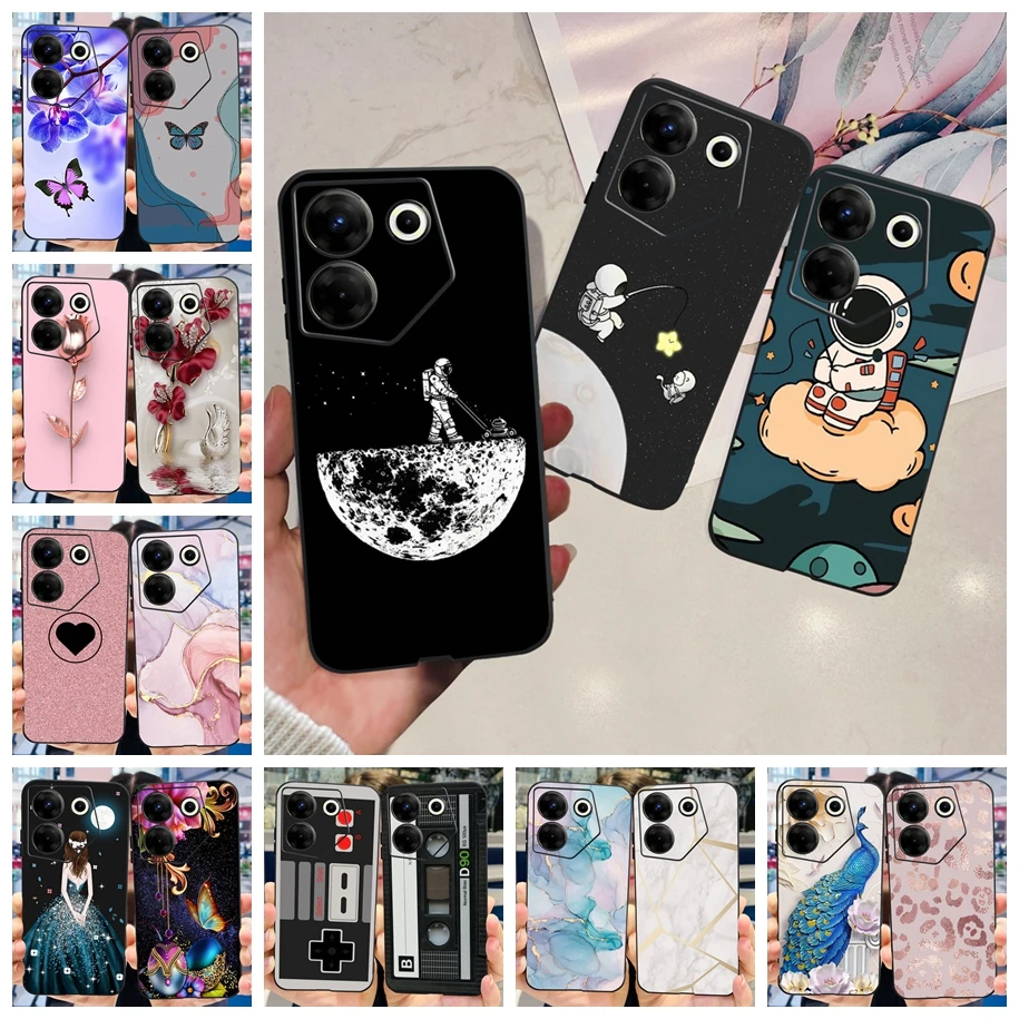 Cute Astronaut Silicone Soft Phone Case with Durable Bumper Protection