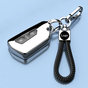 폭스바겐용 자동차 키 포브 커버, 골프 8 ID4 ID3 ID5 ID6 좌석 레온 MK 4 스코다 옥타비아 소프트 TPU 키 쉘 프로트 호환 상품 이미지