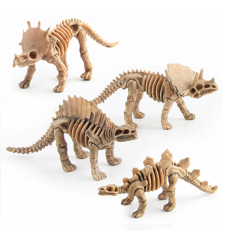 New 12pcs Dinosaur Toys Fossil Skeleton Simulation Model Set Mini Action Figure Educational Creative Collection Toy for Children 4