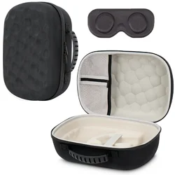 Travel Carrying Case for VR Headset and Controllers - EVA Hard Shell Storage Bag with Mesh Compartments (Black)