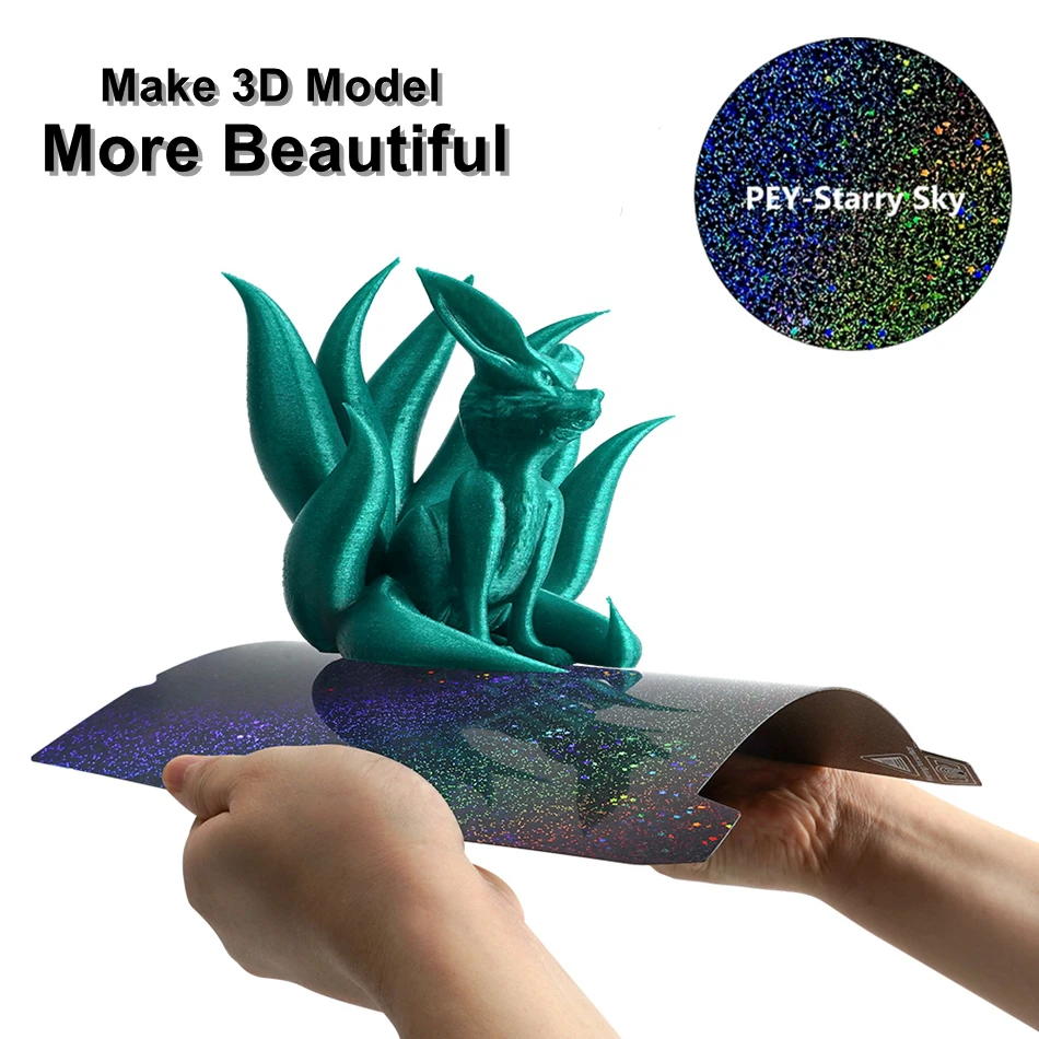 Creality K1 Max 빌드 플레이트 텍스처 페이 시트 스프링 스틸 310x315mm K1MAX 가열 침대용 부드러운 PEO PET PEY 이중 인쇄