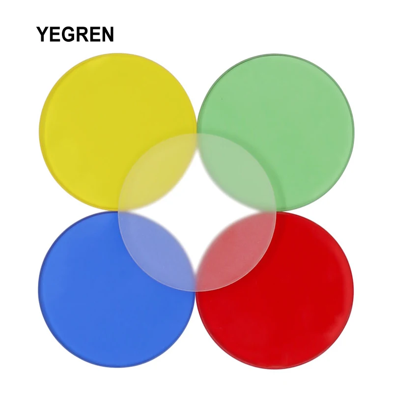 

Biological Microscope Optical Color Filter Diameter 32mm 35mm Blue Green Yellow Red Transparent Glass White Forested Filter