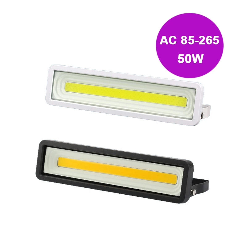 LED Flood Light Floodlights 50W Spotlight Outdoor IP65 AC85-265V Waterproof Projector Garden Garage Square Street Lamp