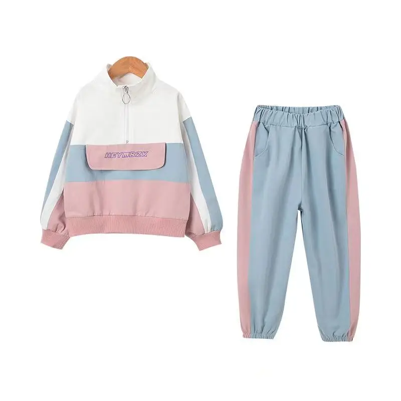 

Girls' Spring coat Set 2023 Spring Fashionable Sports Two Piece Set for 6 9 to 10 Years korea fashion autumn kid sets