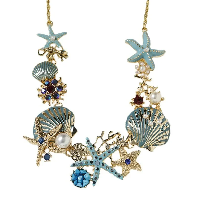 Bracciale Estivo Con Conchiglie E Stella Marina - Gioiello Boho Da Spiaggia Regolabile - Set Donna Per Vacanze
