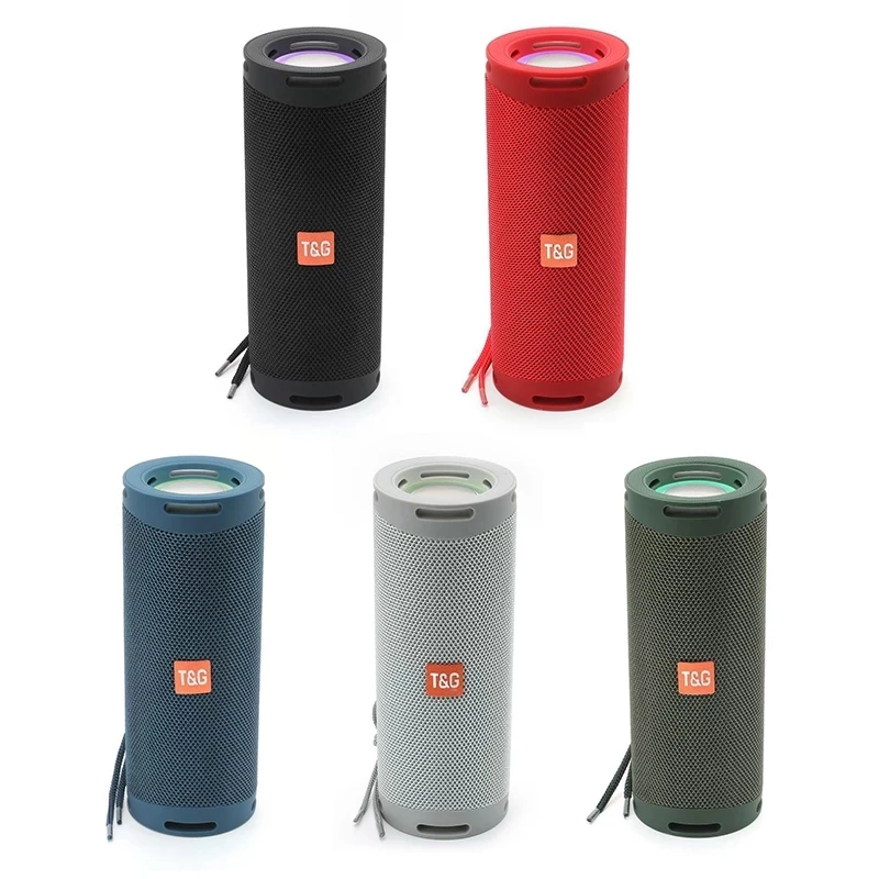 Alto-falante Portátil sem Fio Bluetooth Luz de Cor Coluna Estéreo Subwoofer Impermeável Suporte Usb tf fm Exterior Tg289 - Image 3