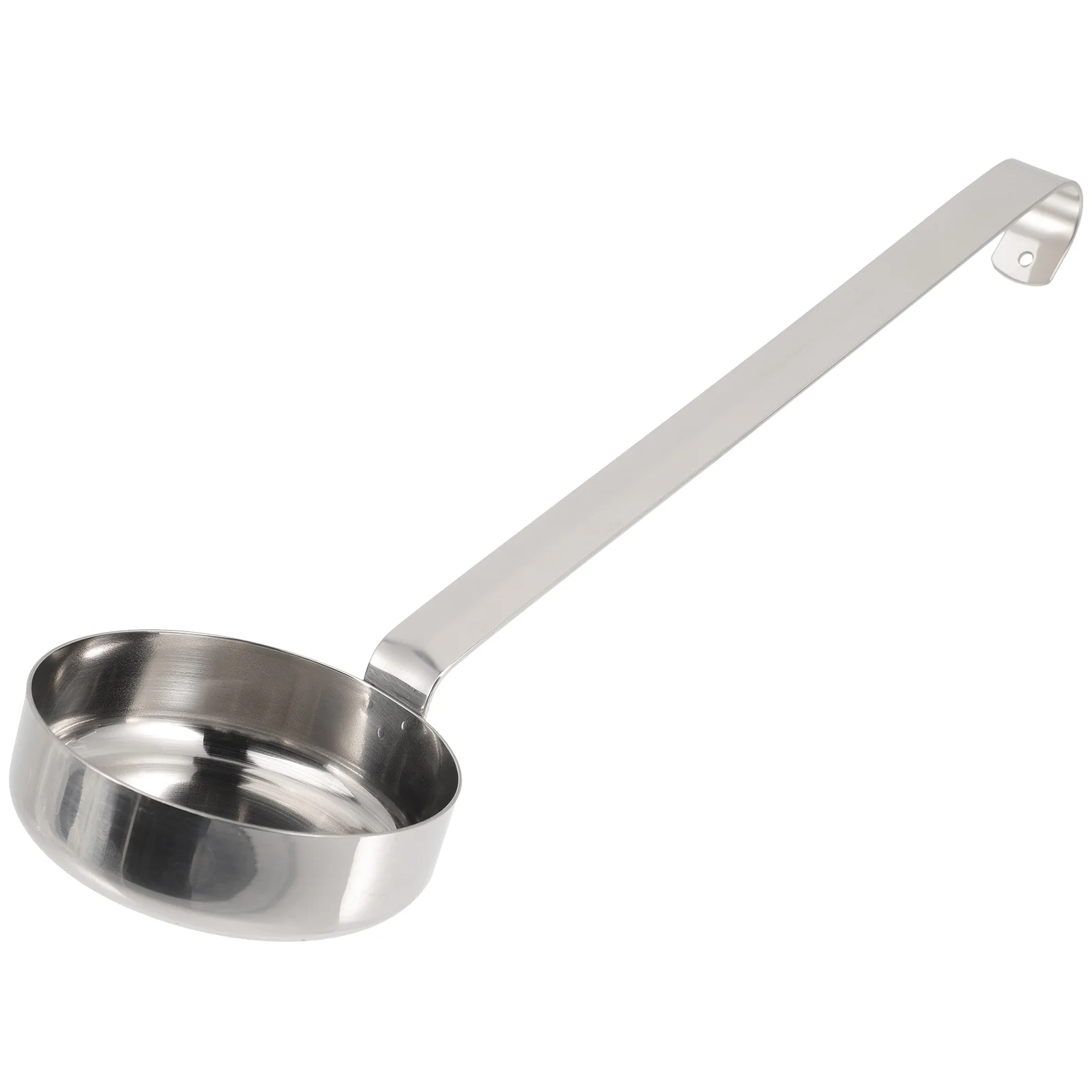 

Stainless Steel Pizza Sauce Spoon Soup Ladle Serving Spoon Flat Bottom Measuring Scoop Cooking Spoon Kitchen Tools