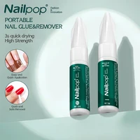 Nailpop Portable Nail Glue Gel with Remover Kit Quick-Drying Nail Adhesive for Press on Nails,Fake Nail Tips Gel Glue 4/8/12pcs 1