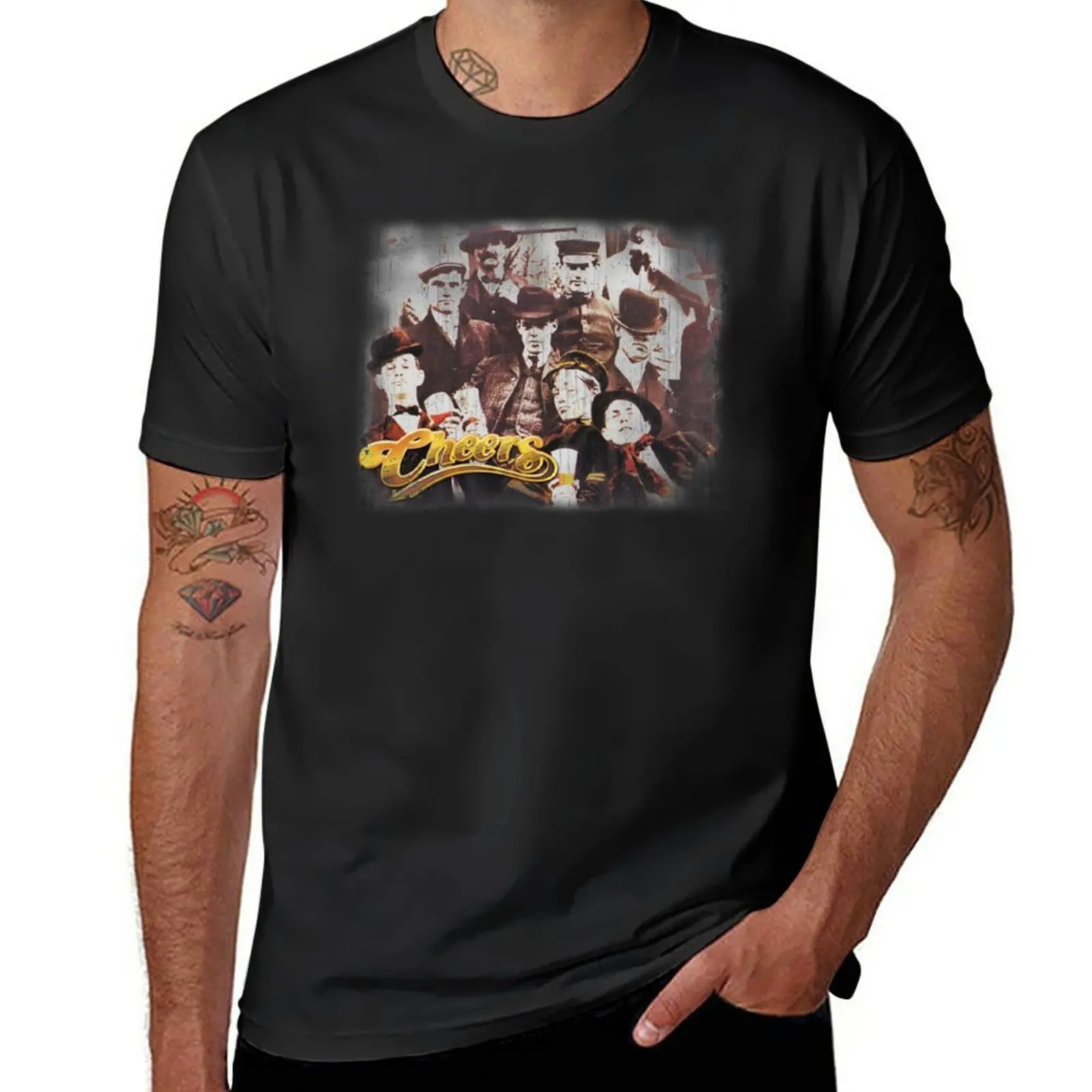 

Cheers Vintage T-Shirt Short sleeve tee summer clothes men clothings
