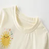 Jumping Meters 3-8T Flowers Kids Tees Hot Selling Cotton Summer Girls Tshirts Baby Clothes Children's Tees Tops 3
