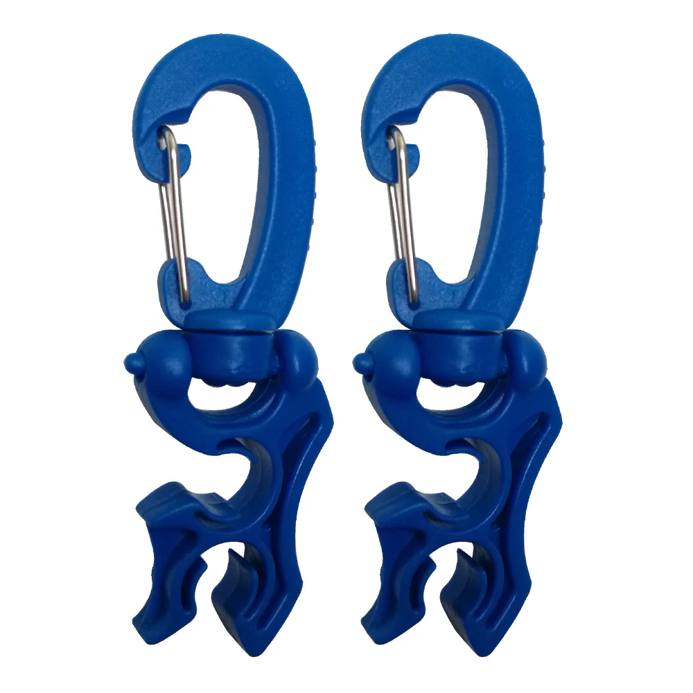 Regulator Double BCD Hose Holder with Clip Buckle Hook for Scuba Diving Snorkeling 3