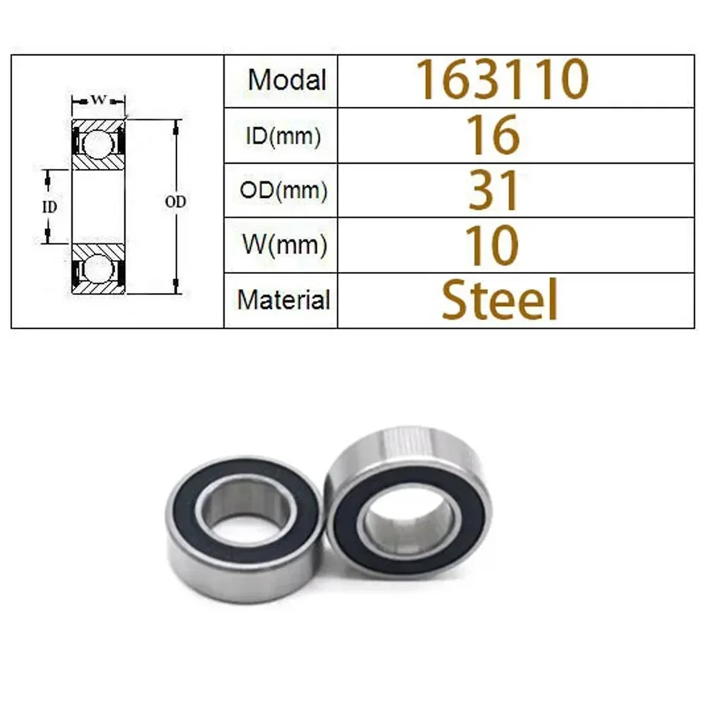4pcs 163110-2RS Bicycle Bearing SteelFlower Drum Bearing 16&times;31&times;10mm Mountain Bike Bicycle Spare Parts bicycle ball bearing bicycle wheel hub bearings