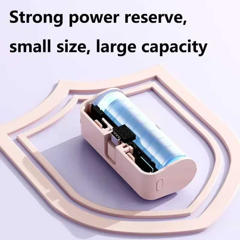 VIVO 500000mAh 미니 휴대용 대용량 캡슐 파워뱅크 초고속 충전 미니 외장 배터리 아이폰 화웨이용