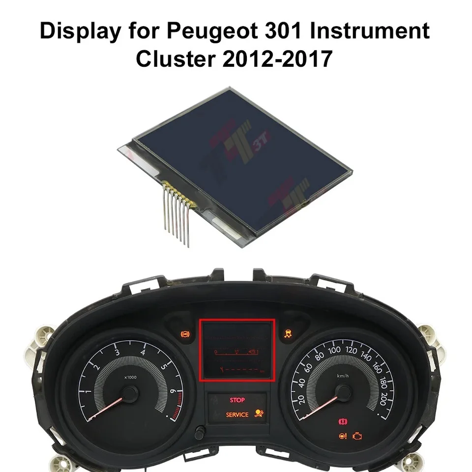 Pantalla LCD de tablero para grupo de instrumentos Peugeot 301 1