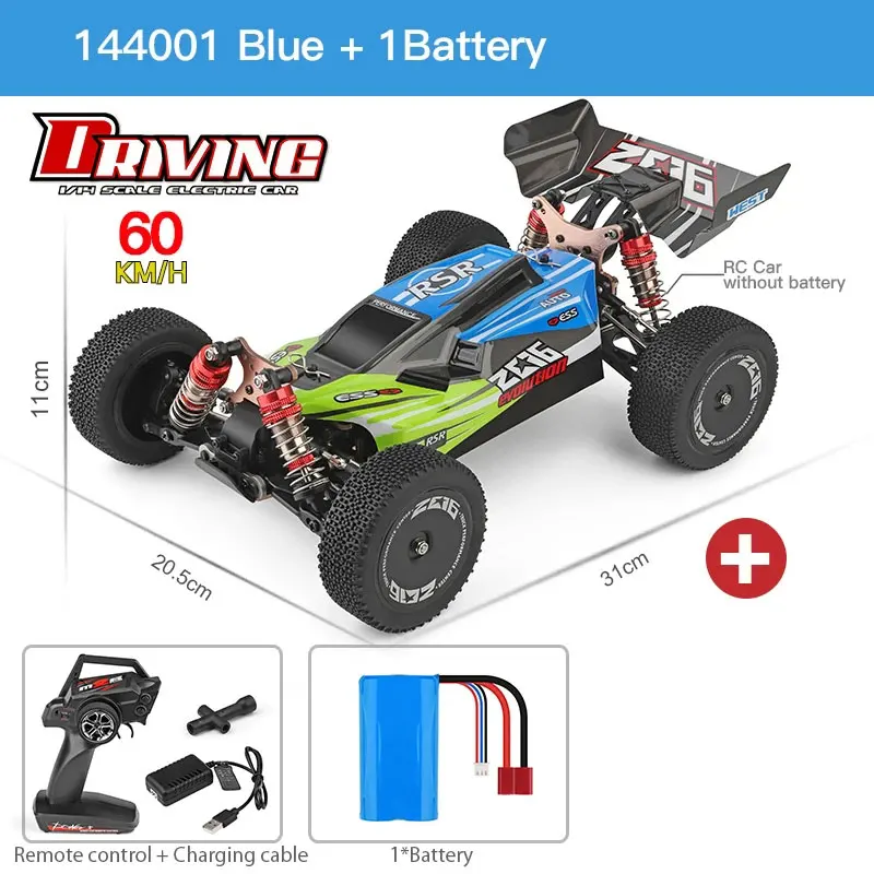 WLtoys 144010 144001 4WD RC Car 75KM/H Brushless Electric 2.4G