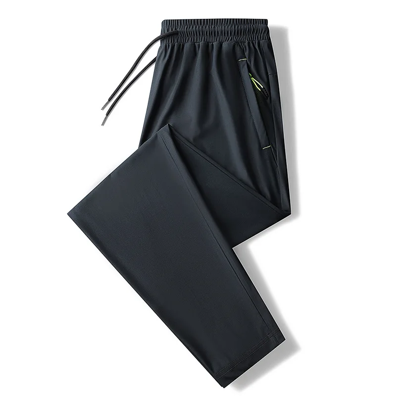 Summer Mid-waist Casual High Elastic Solid Color Stretch Fabric Thin Cotton Trousers