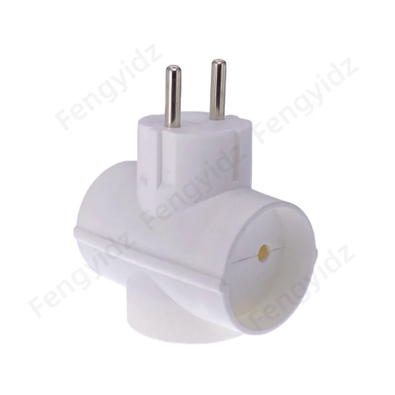 European Type Conversion Plug 1 To 2/3/4 Way EU Germany Standard Power Adapter Socket 16A 250V Travel Charging Adapter