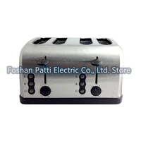 4 Slices Stainless Steel Toaster Automatic Toaster Electric Oven Toaster Breakfast Machine Baking Heating Bread Machine 220V 1