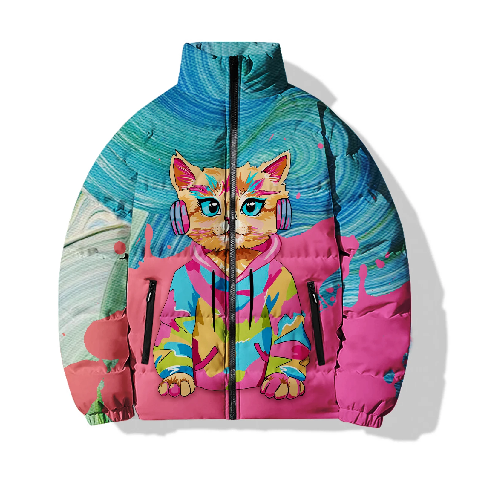 thumbnail image 1 of Chaquetas de conejo para hombre, chaquetas de gato de alta calidad para hombre, abrigos bonitos para hombre, ropa de moda para hombre 2024, abrigo de lagarto cálido, fresco y único, 1 of 4