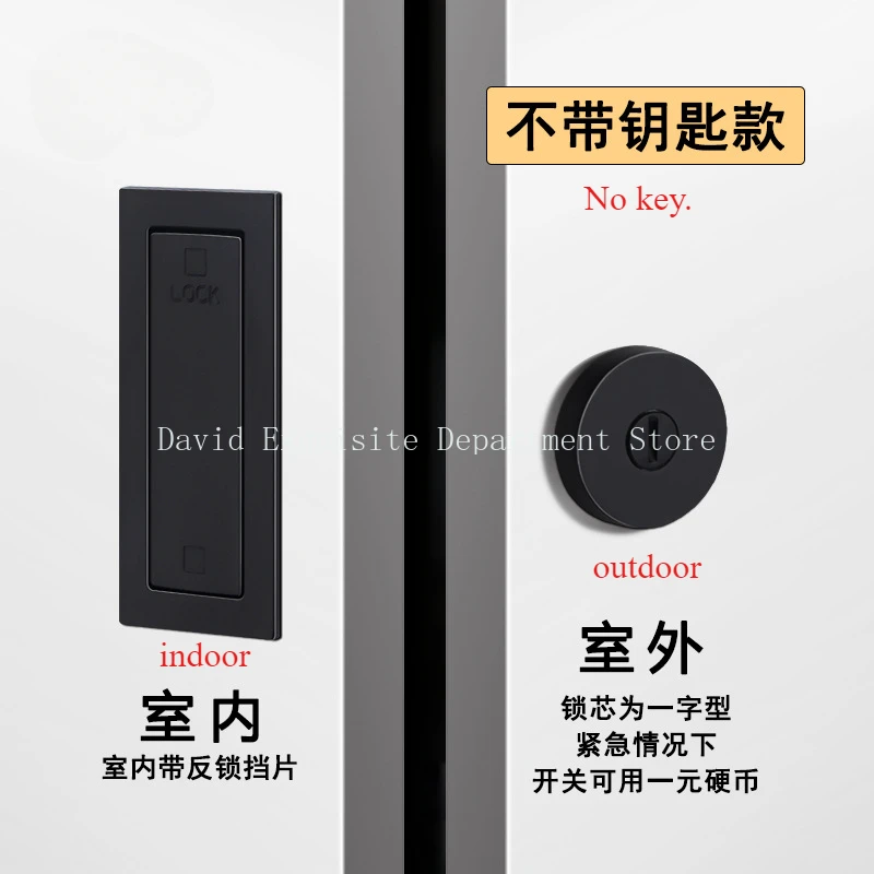 Barn Sliding Door Lock Indoor Sliding External Padlock New Chinese Style Built-in Wooden Kitchen Ghost Door Lock