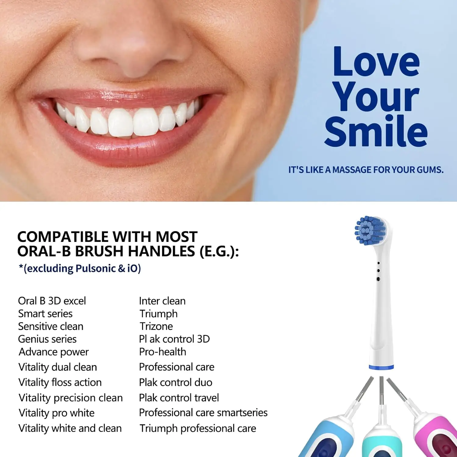 16/20PCS Soft Bristle Sensitive Gum Replacement Brush Head for Oral B Electric Toothbrush 5