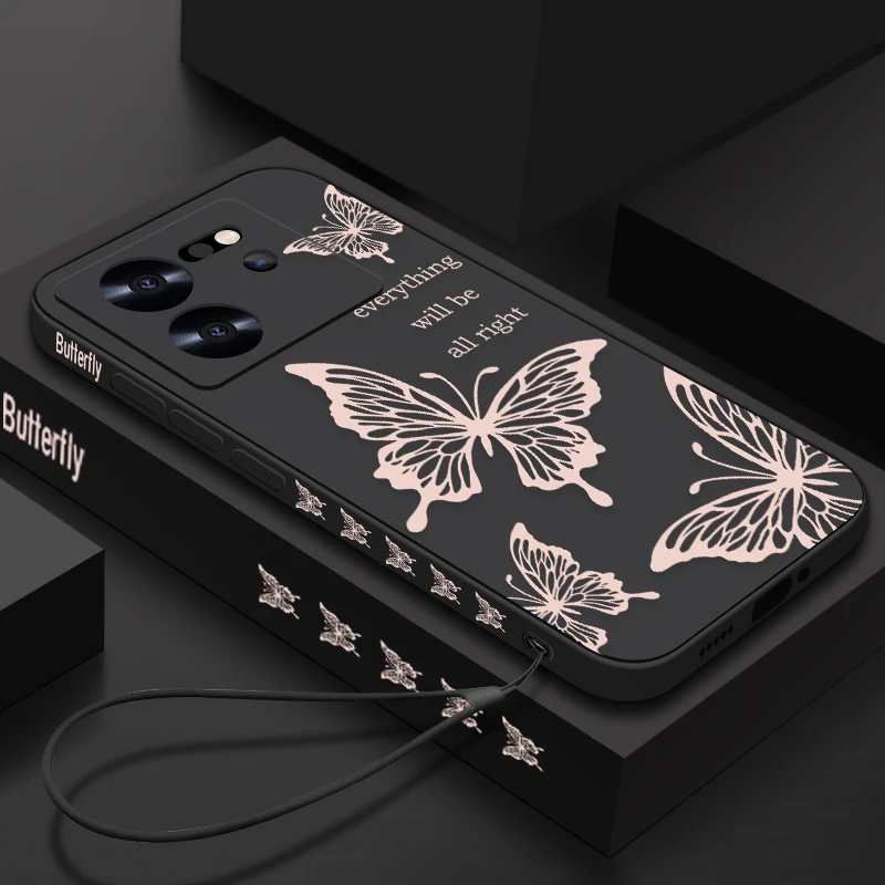 Butterfly Lanyard Phone Case with Enhanced Protection