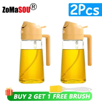 1-4Pc 2-in-1 Sprayer Pourer Oil Empty Bottle Plastic Oil Container Dispenser Vaporizer Kitchen Barbecue Camping Cooking Utensils 15