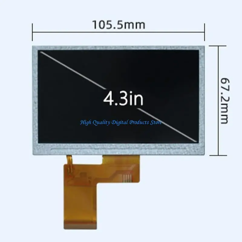 【Top-Rated Product】 U2JE 4.3Inch TFT LCD Display Screen 480x272 Highly Resolution IPS Panel for Monitors and Peripherals.