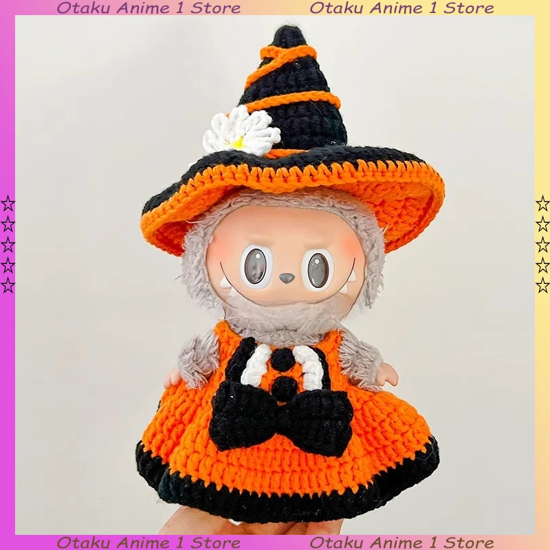 Disfraz De Bruja Para Muñeca Labubu De 17 Cm - Incluye Vestido Y Sombrero Puntiagudo (MUÑECA NO INCLUIDA)