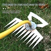 Gardening Weeding Tools Multi-tooth Handheld Rake Manganese Steel Loosening Soil Tools Farming Digging Wild Vegetables Hoe 3