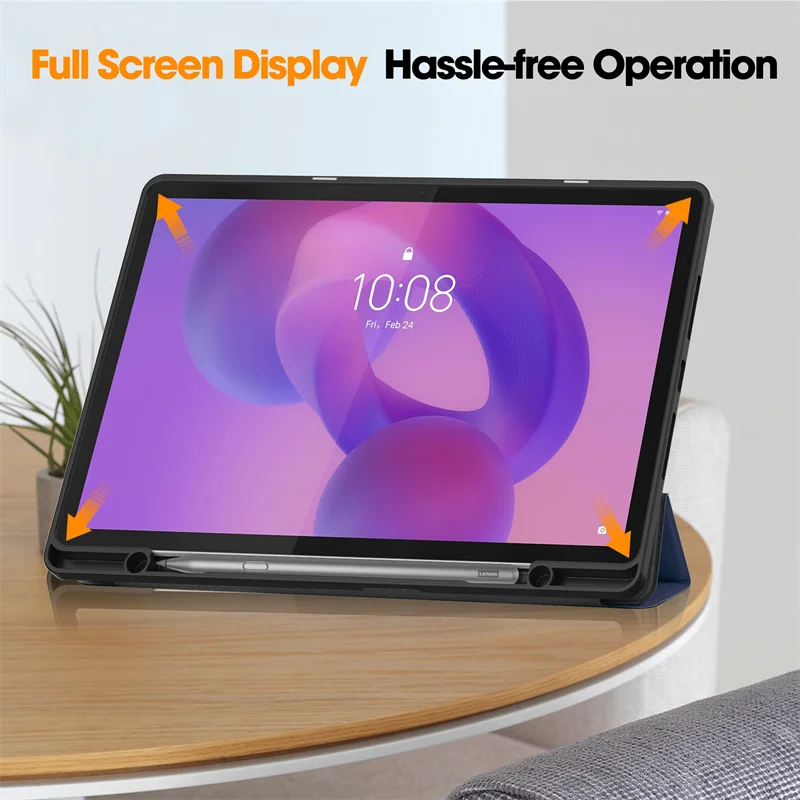 Premium Case with Pencil Holder and PU Silicon Back