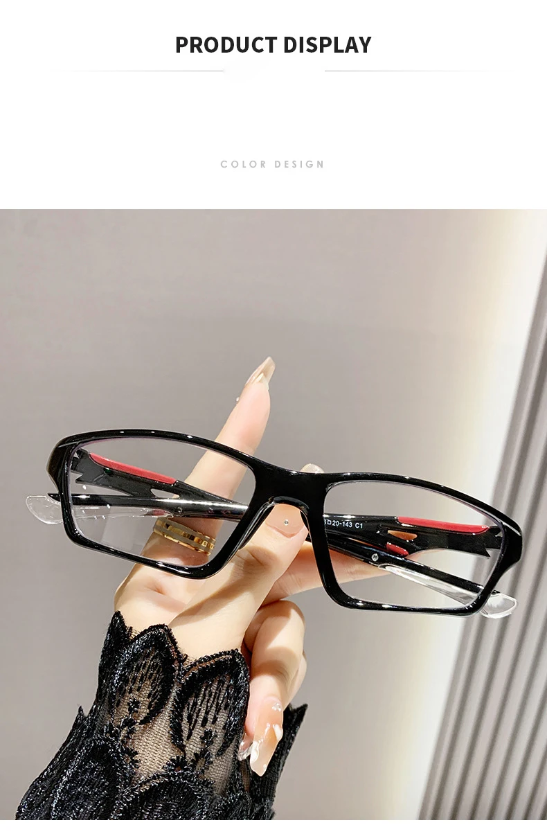 Tr90 Sport Style Photochrome Anti-Blaulicht Outdoor-Sport Anti-Ablenkungs-Myopiebrille 81278 – Detail 8