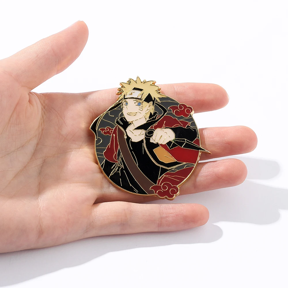 Anime Narutos Cosplay Pin Cute Cartoon Uzumaki Metal Enamel Badge Brooch Pin Collection Gift for Fans anime free iwatobi swim club cosplay badge brooch tachibana makoto pins badges for clothes backpacks children gift