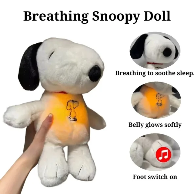 Peluche Snoopy Luminoso y Respirable