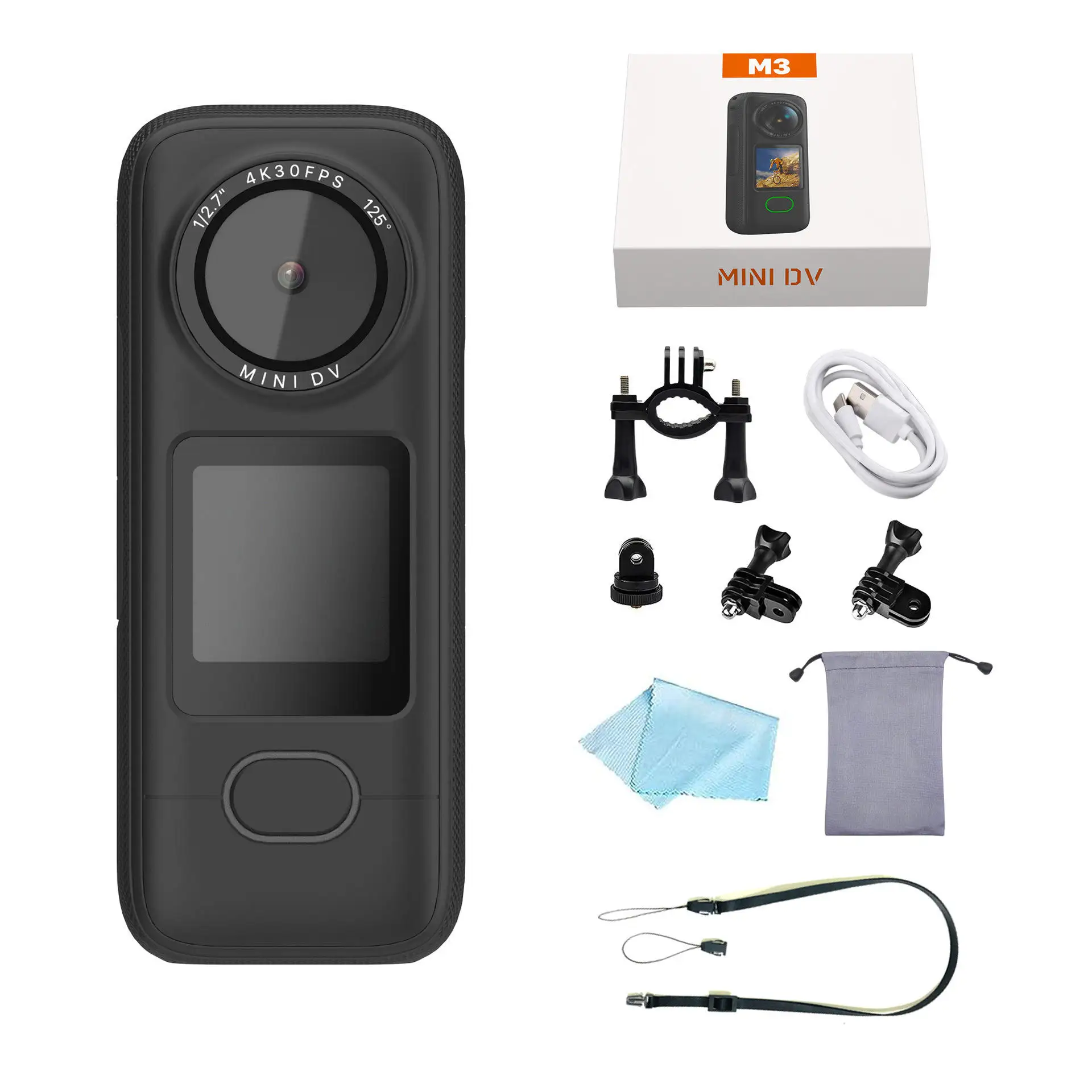 4K Action Camera HD Touch Screen Outdoor Anti Shake Sports DV Handheld Video Recorder Vlog Action Cam Pocket Body Camera 6