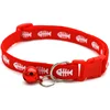 Leisure Adjustable Cartoon Pet Fish Bone Collar Cat Dog Sticker Printed Collar with Bell Pet Neck Decoration Accessories 2