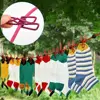PP Cloth Outdoor Clothesline Iron Wire Adjustable Camping Clothesline Retractable With 12 Clothespins 4