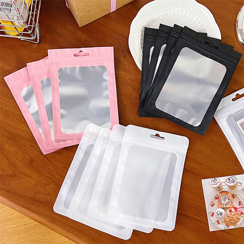10pcs Matte Zip Lock Plastic Bag Makeup Storage Bag Waterproof Zipper Reclosable Pouches Gift Packaging Hologram Zipper Bags 5