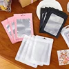 10pcs Matte Zip Lock Plastic Bag Makeup Storage Bag Waterproof Zipper Reclosable Pouches Gift Packaging Hologram Zipper Bags 5