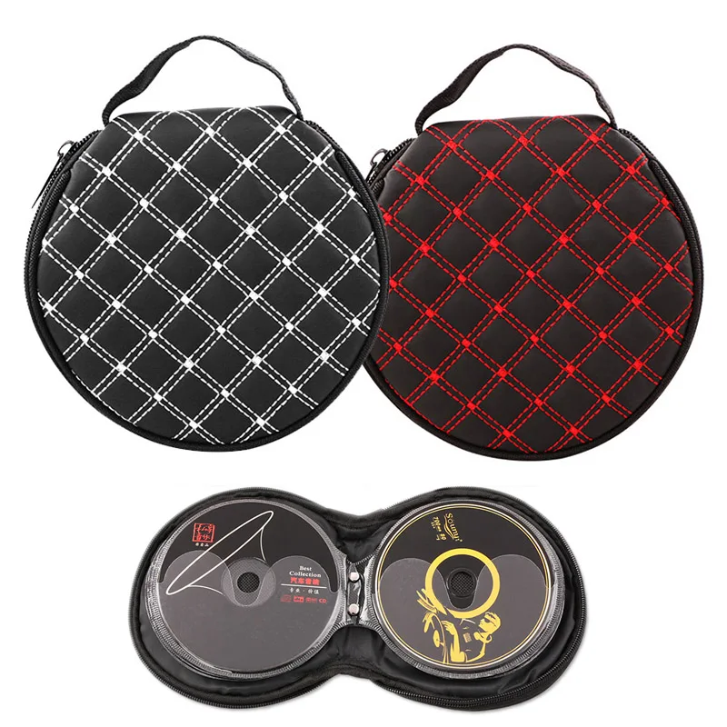CD Case 20 Capacity Hard Plastic DVD Case Portable Zipper CD Holder Large Storage Disc Wallet Bag for Car Home Travel,cd dvd storage bag,cd dvd storage case