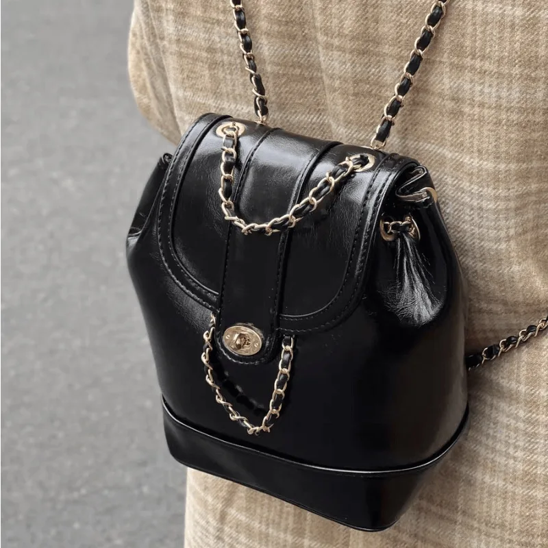 black chanel mini backpack purse