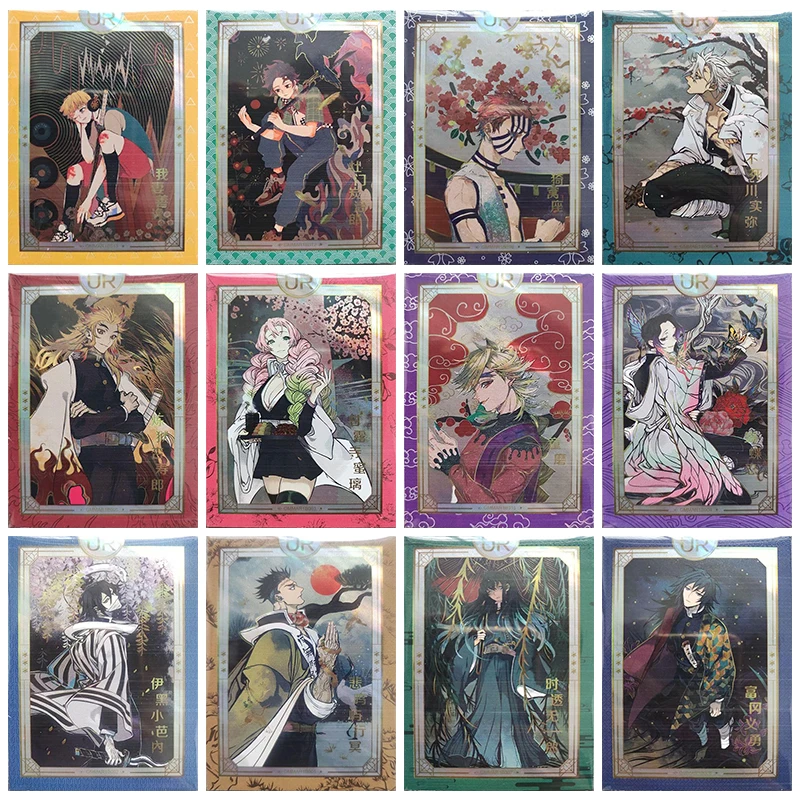 

Anime Demon Slayer Rare UR Reflections Flash Cards Agatsuma Zenitsu Tanjirou Toys for boys Collectible Cards Birthday Gifts