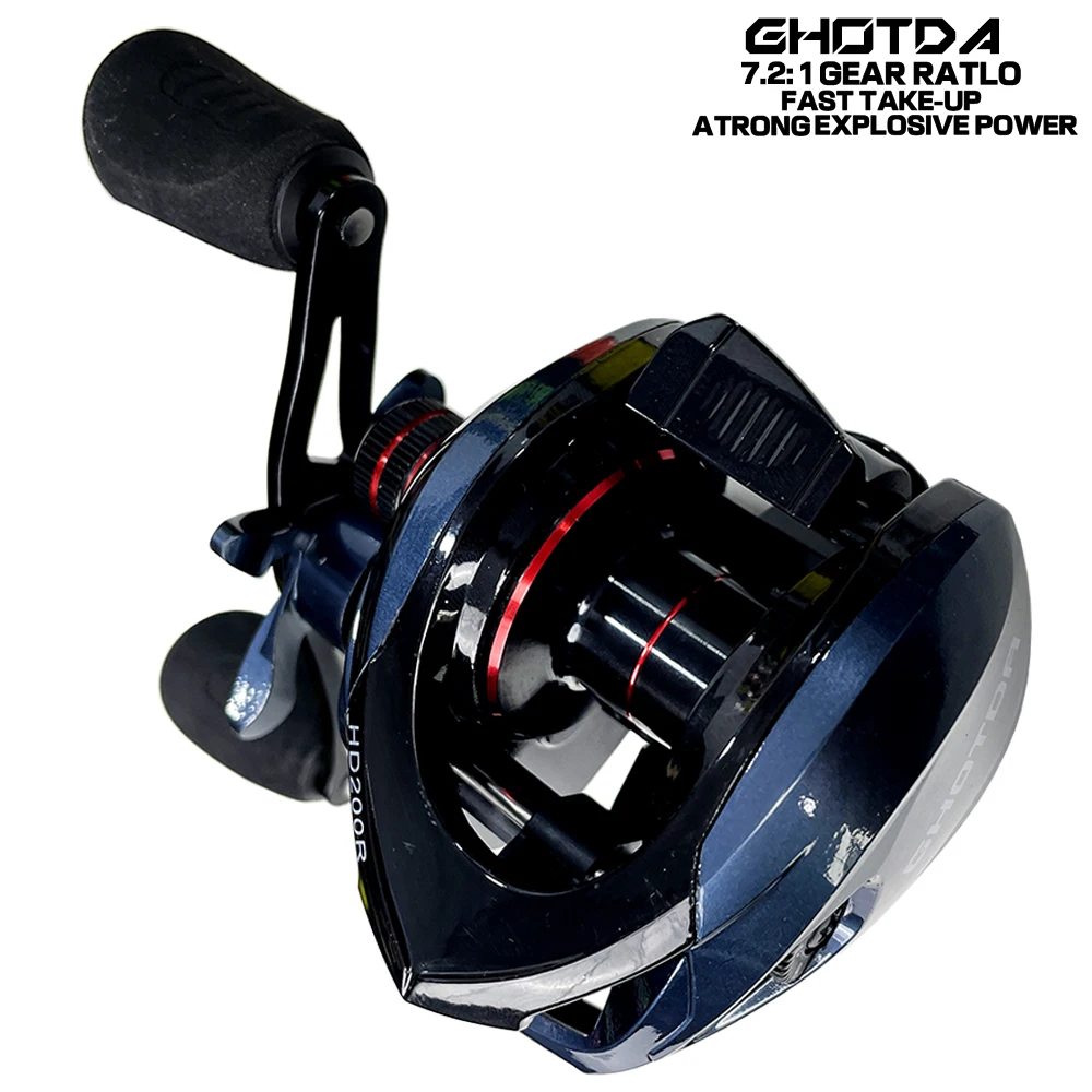 

GHOTDA New 8kg Max Drag Fishing Reel Professional Ultra Light 7.2:1 Gear Ratio Baitcasting Wheel Carp Fishing Casting Reel