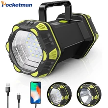

500W Super Bright LED Work Light Waterproof Camping Light USB Rechargeable Flashlight Spotlight Camping Lantern Searchlight