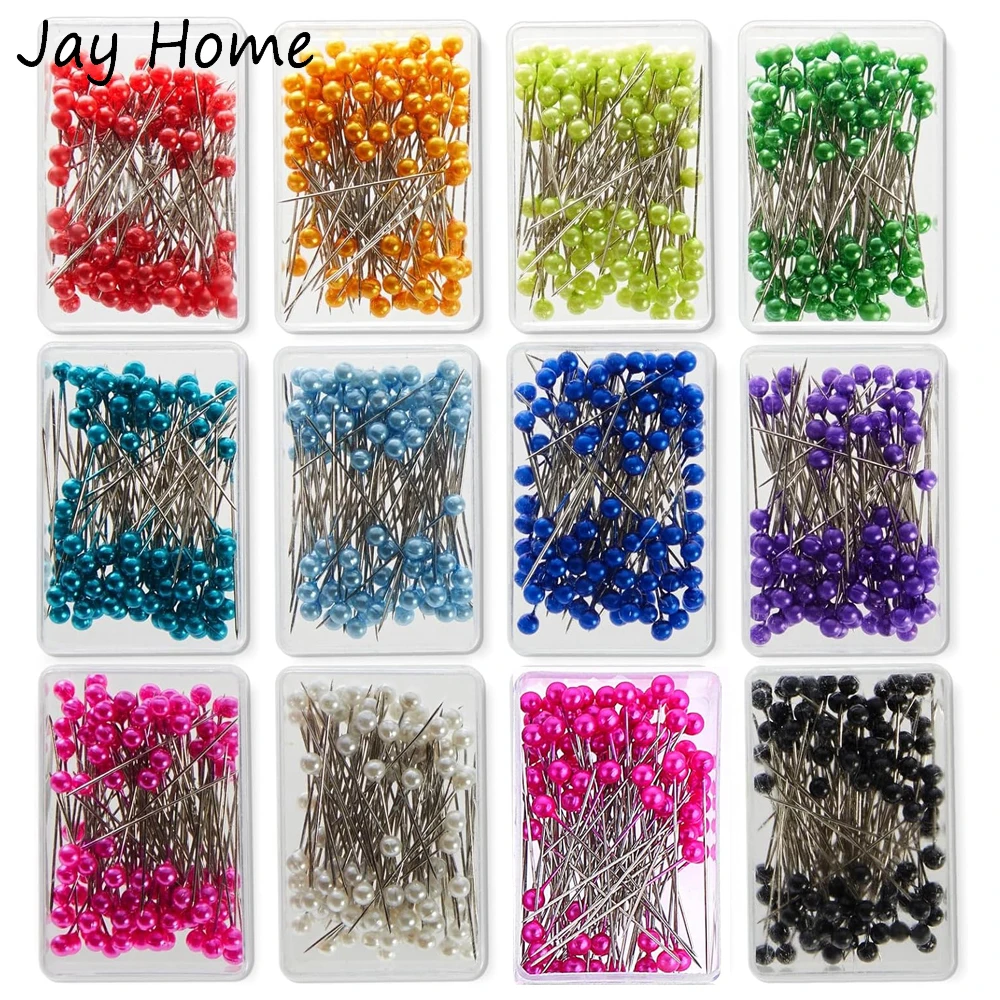 

1200pcs Multicolor Quilting Pins Colored Heads Straight Pins for Bouquet Fabric Sewing Dressmaking Stitch Crafts DIY Decoration