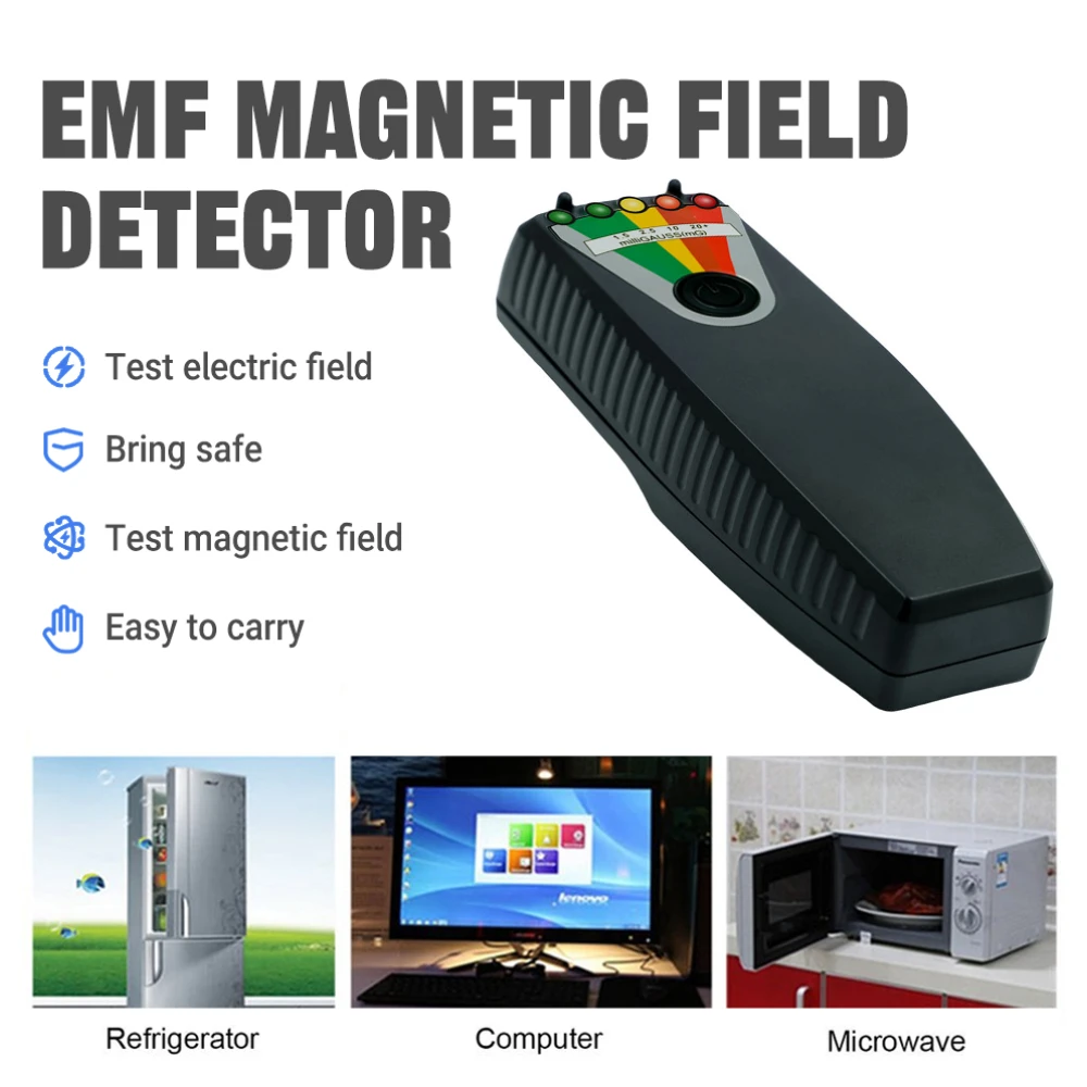 고감도 K3 EMF 디지털 감지기 5단계 LED 디스플레이 휴대용 EMF 테스터 가정용 초자연 현상 유령 탐사용