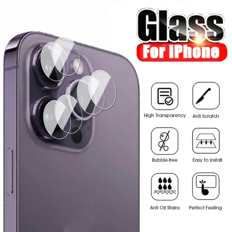 Cristal templado Protector de cámara trasera HD para Apple iPhone 13 12 Pro Max XR 7 Plus, Protector de lente para Apple 13 Mini 11 Pro Max nuevo