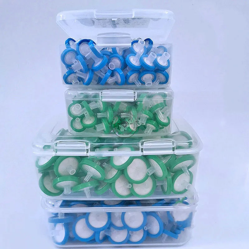 100pcs Lab Large Aperture MCE Microporous Membrane Needle Filter, 13/25mm 1 2 3 5 8um Micron Water-system Syring Filter Head