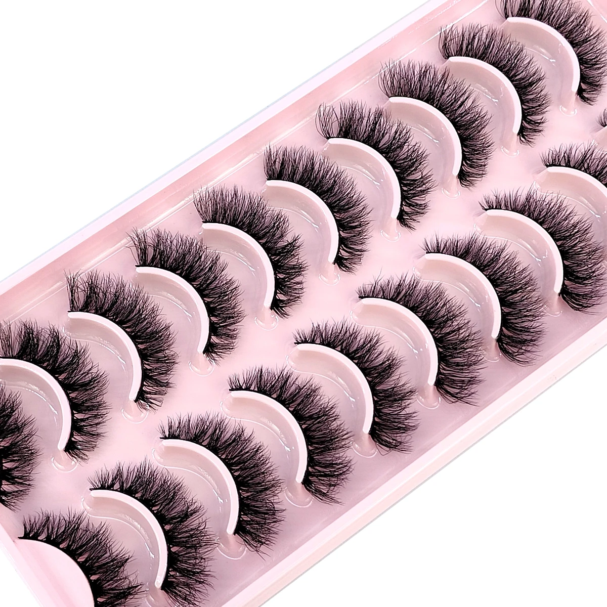 Neue 10 Paar Wimpern Make-up weiche flauschige 3D Nerz falsche Wimpern dicke handgemachte Volumen Nerz Wimpern Faux Cils natürliche gefälschte Wimpern