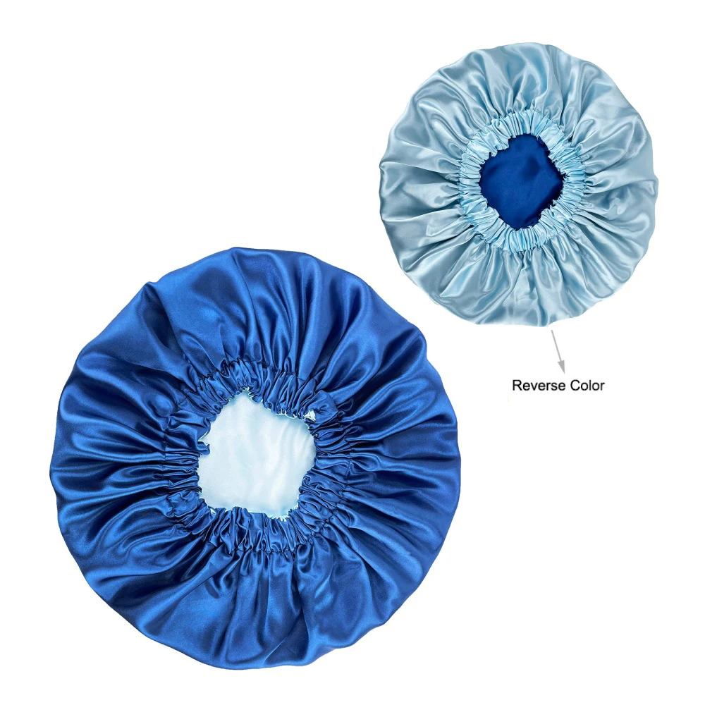 New Extra Large Satin Lined Bonnet Women Big Size Beauty Print Satin Silk Bonnet Sleep Night Cap Head Cover Bonnet Hat Wholesale